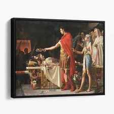 Augustus at the Tomb of Alexander the Great (1878) Canvas Wall Art Print picture