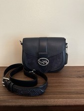 Coach Georgie Saddle Bag Navy Blue C6432 picture