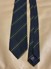 Michael J. Drake's Silk Necktie Regimental Stripe Navy Made in Japan Excellent picture