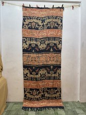 Vintage Beautiful Indonesian Ikat Technique Textile Cloth 227x90 Cm picture