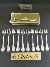 Christofle Marly 11 silver metal oyster forks 14.7cm picture