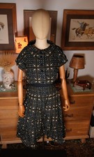 Vtg 1950's Mr Mort Dress Bolero Jacket Set 50's Mermaid Nautical Novelty Print picture