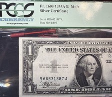 🤯 $1.00 1935-A MULE ( R/A BLOCK )SILVER CERTIFICATE PCGS CHOICE 63PPQ picture