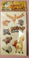 Vintage 1999 Artbox Nintendo POKEMON Temporary Tattoos Moltres Ponyta Unused picture