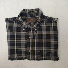 Vintage Pendleton Shirt Mens M Blue Plaid Wool Button-Up Long Sleeve USA Made picture
