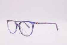 NEW NICOLE MILLER LUNA C02 PURPLE HORN GOLD AUTHENTIC EYEGLASSES 47-16 picture