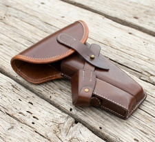 🔥 Premium WWI Austro-Hungarian Steyr M1912 M12 Leather Holster Brown Repro Gear picture