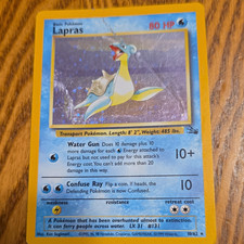 Wizards of the Coast Pokemon TCG Lapras 10/62 Fossil Holo Rare Unlimited Eng picture