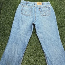 Vintage 90s Orange Tab Levis 505 Mens 34x30 Blue Denim Light Wash USA Made Strai picture