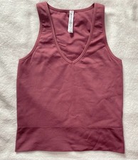 Athleta Aurora Seamless Crop Rib Tank Size: Medium ( M ) Pink NWOT  picture