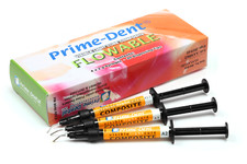 Prime-Dent Flowable Light Cure Dental Composite 4 Syringe Kit - B1 #004-010B1 picture
