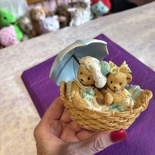 Cherished Teddies Beth and Blossom “Friends Are Never Far Apart” 950564 Vtg 1991 picture