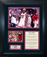 Framed Jimmy Butler 56 Point Playoff Game Facsimile Engraved Auto 12x15 Photo picture