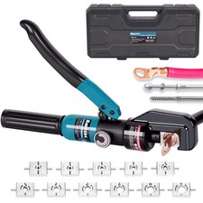 AMZCNC Hydraulic Crimping Tool, Battery Cable Crimper YQK-0000, Cyan picture