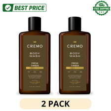 2PK Cremo Men's Body Wash Heritage Green Fresh Timber Scent All Skin Type, 16 Oz picture