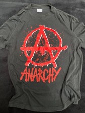 Vintage T shirt Anarchy Punk Rock 90s Big Logo Size. L  picture
