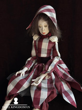 OOAK NIADA Artist Ankie Daanen Paper Clay Mixed Media Pierrot Character Doll picture