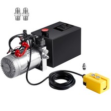 6 Quart Hydraulic Pump Double Acting Dump Trailer Lifter Power Unit DC 12V 2.1HP picture