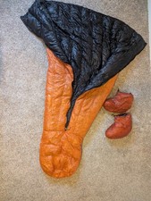 Zpacks 20F down sleeping bag (medium broad) and Goose Feet Gear down socks picture