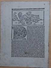 15th Century - Page from Book of Fables – Woodcut Illustrations picture