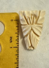 Vintage 1930s Carved Celluloid Dress Clip Flower Leaf Art Deco Japan 1 “ picture
