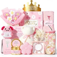 Birthday Gifts for Women, Pink Self Care Gift Basket Box for Her Best Friend picture