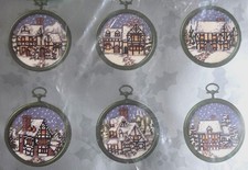Vintage Something Special House Ornaments Needlepoint Kit Set of 6 30643  picture