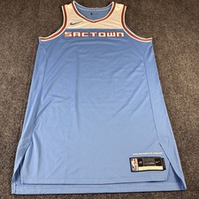 Nike Vaporknit Sacramento Kings Authentic Blank Jersey Blue Men's Size 48 Large picture