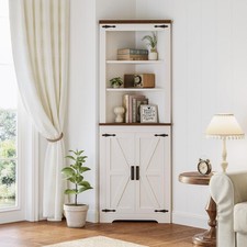 68'' Tall Corner Storage Cabinet with Doors and Shelves picture