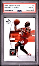 2005-06 SP Authentic Michael Jordan #12 PSA 10 Bulls HOF GOAT picture