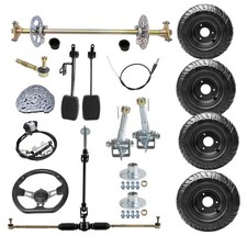 Complete 29 Rear Live Axle Kit Go Kart ATV Drift Trike Hydraulic Brake 13x5.00-6 picture
