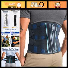 Adjustable Back Brace for Men & Women - Lower Back Pain Relief Support, Reinforc picture