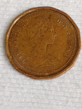 Queen Elizabeth Canadian 1867-1967  One Cent Coin Rare picture