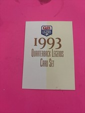 1993 Quarterback Legends Complete 50 Card Set in Plastic Case Good Condition picture
