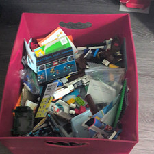 LEGO Bulk Lot Mixed Bricks Pieces Parts w/ Manuals, Boxed Multicolor Plastic picture
