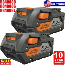 2PACK For Ridgid R840087 8.0Ah Lithium Battery Rigid 18 Volt R840085 Power Tools picture