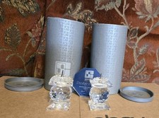 2 Swarovski Pin Candleholders 7600 102 Faceted Balls 2.5