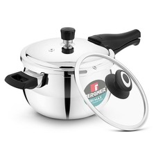Bergner Trimax ORB Triply Stainless Steel Belly Shape Outer Lid Pressure Cooker picture