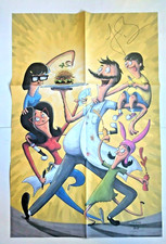 Bobs Burgers Large Wall POSTER Signed by LOREN BOUCHARD Cartoon TV Show Artwork picture