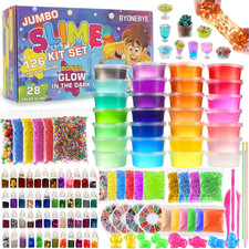 126 Pcs DIY Slime Making Kit for Girls Boys - Birthday Idea for Kids Age 5+. Ult picture