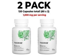 2 packs Thorne, Berberine,, each containing 1000 milligrams and 60 capsules picture