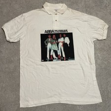 80s Vintage Abba Shirt DeadStock Rare Record Store Promo Polo Atlantic NOS picture