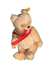 Vintage Steiff Mohair Masked Teddy Bear 001208 Jointed Toy Knopf Im Ohr Germany picture