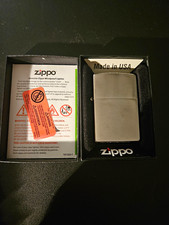 Zippo Windproof Lighter Brushed Chrome Finish Made in USA w/ Box picture