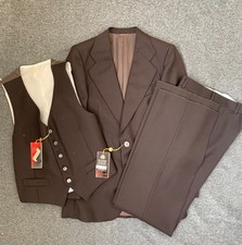 Vintage 1970s Archival Deadstock 3-Piece Suit - Pure Virgin Wool - XS picture
