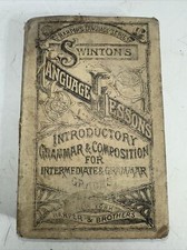Antique 1875 Harper & Bros. Swinton's Language Lessons Hardcover School Book picture