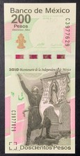 2010 MEXICO PAPER MONEY - 200 PESOS GEM UNCIRCULATED BANKNOTE picture