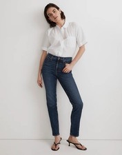 NWT Madewell Mid-Rise Stovepipe Women’s Jeans - Dark Blue 28 picture
