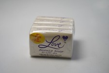VTG Love Beauty Soap for Softer Skin 4 Bars Hallmark International 4 Bars NOS picture