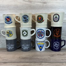 Vintage US Navy Ship & Submarine Aviation Crew Coffee Mugs Lot (12) USS Military picture